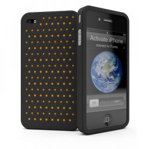 Чехол Cygnett Molecule Perforated Silicone Case Black for iPhone 4 (CY0096CPMOL)